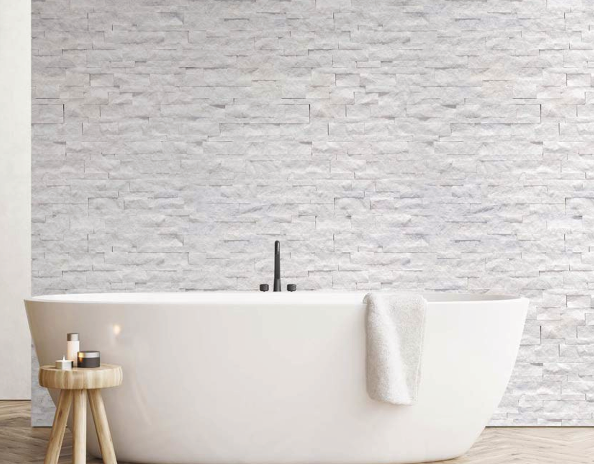 Carrara Split-Face & Ledger Panel