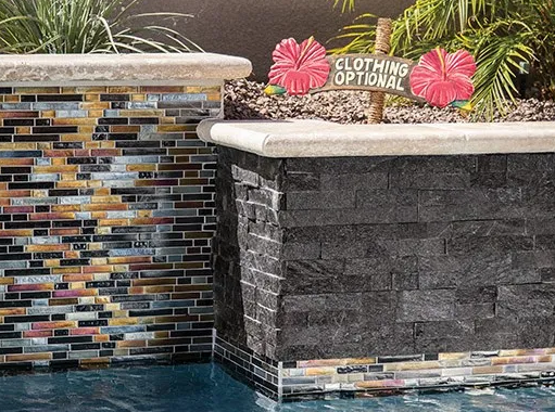 Black Absolute Split-Face & Ledger Panel