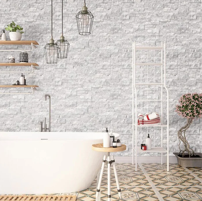 Carrara Split-Face & Ledger Panel